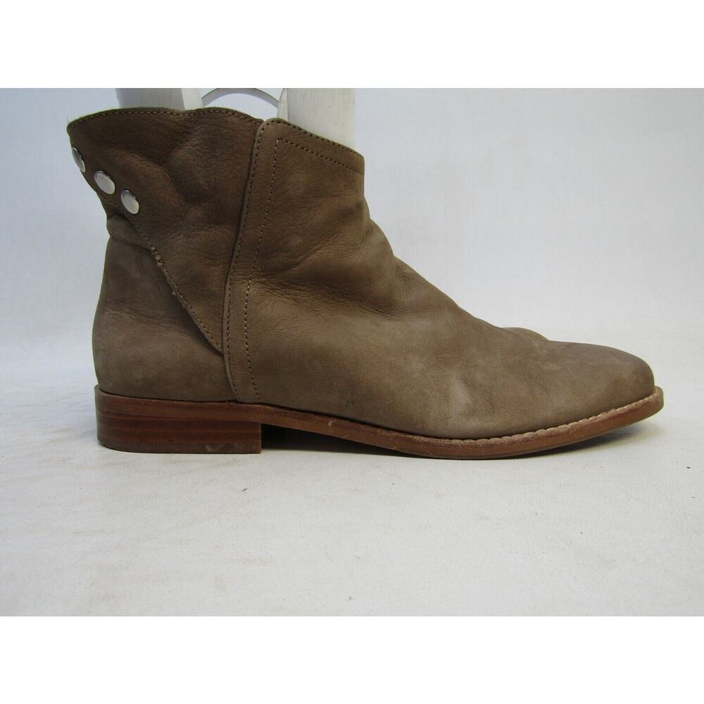 Sole Society Womens Size 9.5 M Brown Leather Zip Ankle Fashion Boots Bootie